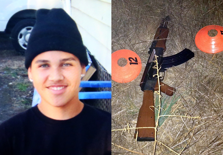 This combination of photos provided by the family via The Press Democrat and the Sonoma County Sheriff's Department shows an undated photo of 13-year-old Andy Lopez and the replica assault rifle he was holding when he was shot and killed by two Sonoma County deputies in Santa Rosa, Calif. on Tuesday. AP This combination of photos provided by the family via The Press Democrat and the Sonoma County Sheriff's Department shows an undated photo of 13-year-old Andy Lopez and the replica assault rifle he was holding when he was shot and killed by two Sonoma County deputies in Santa Rosa, Calif. on Tuesday. AP