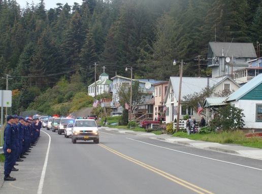 Hoonah slain officer funeral procession Hoonah slain officer funeral procession