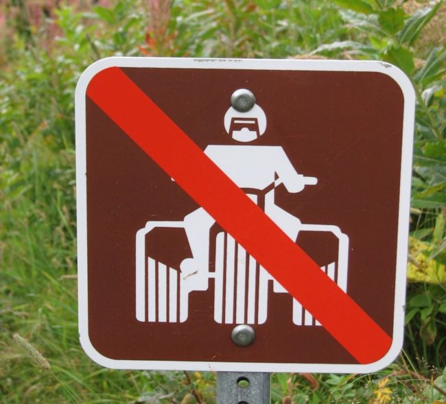 No ATV sign