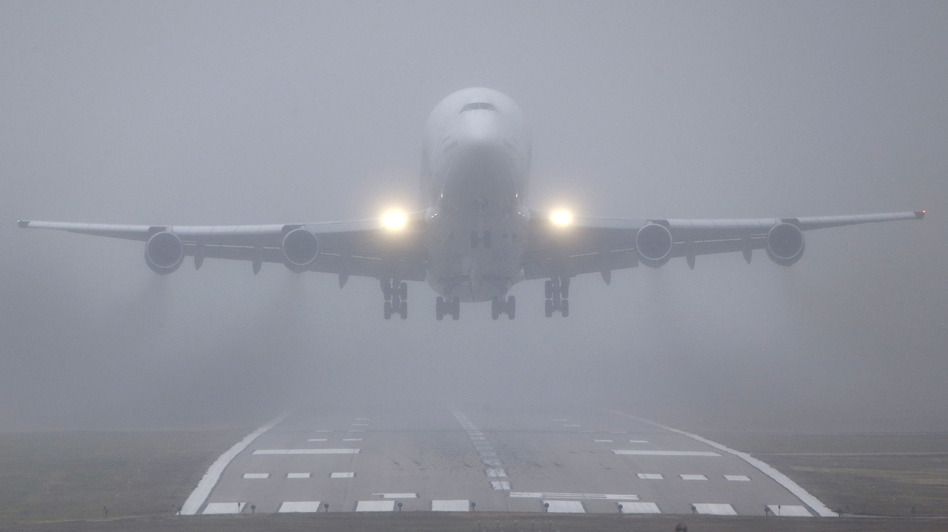 This Boeing 747 "Dreamlifter" landed at the wrong airfield in Wichita, Kan., this week. No damage was done, but there was concern about whether the runway was long enough to allow for a takeoff. After unloading fuel to lighten its load, the big jet was able to leave Thursday. Charlie Riedel/AP This Boeing 747 "Dreamlifter" landed at the wrong airfield in Wichita, Kan., this week. No damage was done, but there was concern about whether the runway was long enough to allow for a takeoff. After unloading fuel to lighten its load, the big jet was able to leave Thursday. Charlie Riedel/AP