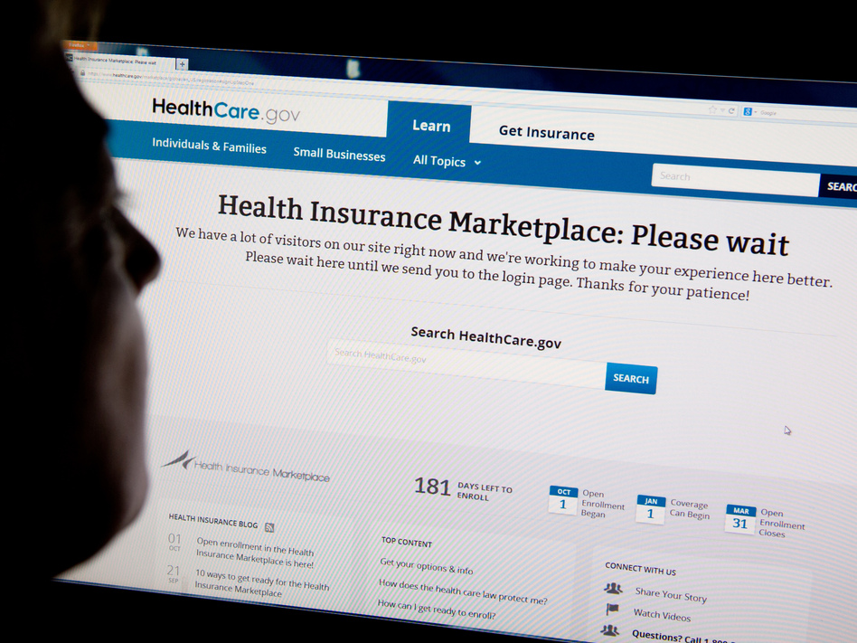 A woman looks at the HealthCare.gov insurance exchange internet site October 1, 2013. Karen Bleier/AFP/Getty Images A woman looks at the HealthCare.gov insurance exchange internet site October 1, 2013. Karen Bleier/AFP/Getty Images