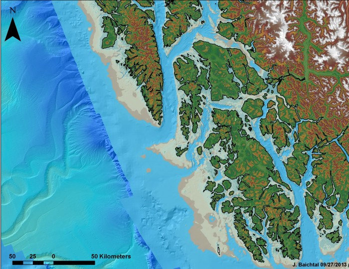 -165 m shoreline