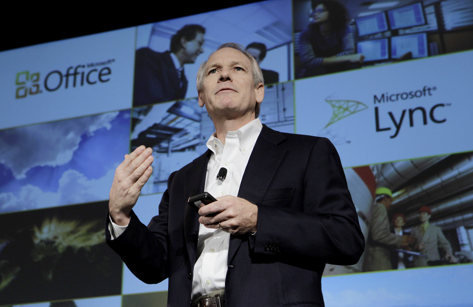 Kurt DelBene, former president of the Microsoft Office Division, talks about Microsoft Office 365 at a news conference in San Francisco, in 2010. Paul Sakuma/AP
