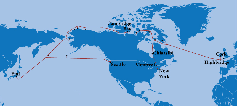 ArcticFibre-Network-Map Arctic Fibre's existing and planned network.