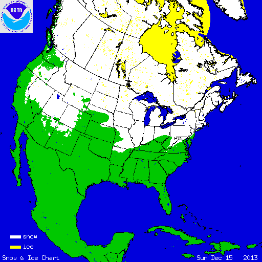 NOAA North America snow cover 12-15-13