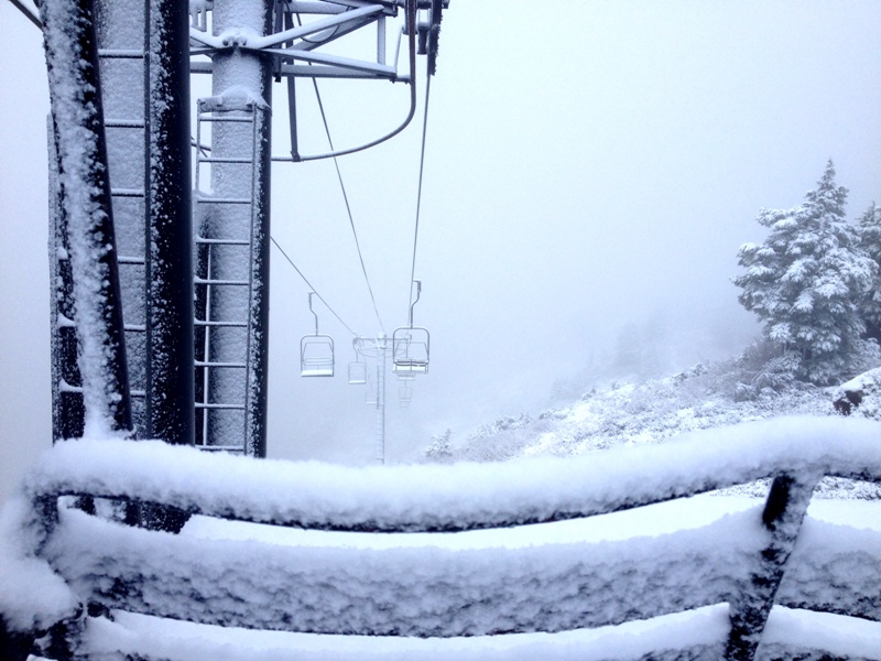 The snow has come