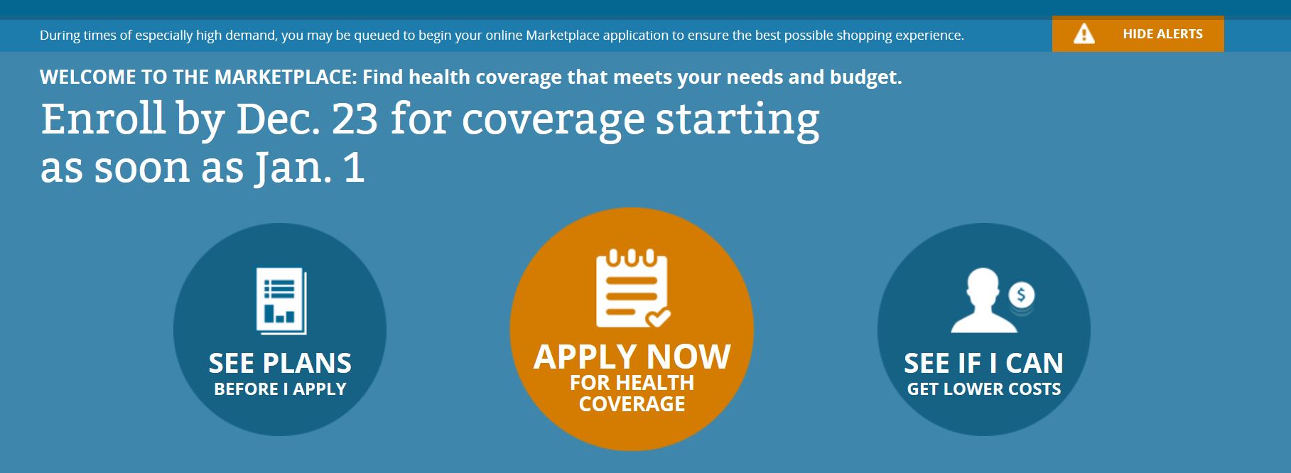 new-healthcare.gov The new homepage of healthcare.gov