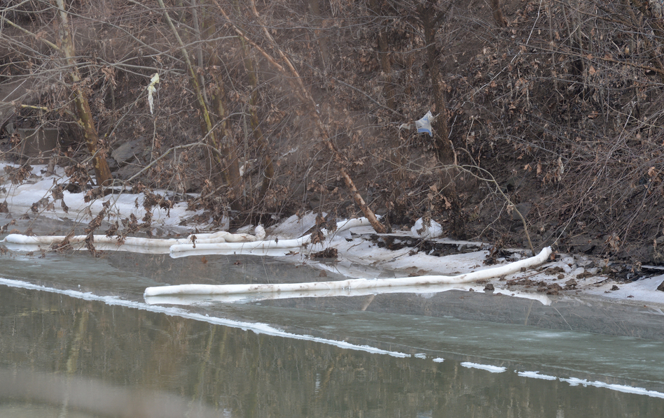 The banks of the Elk River in Charleston, W.Va. Tom Hindman/Getty Images