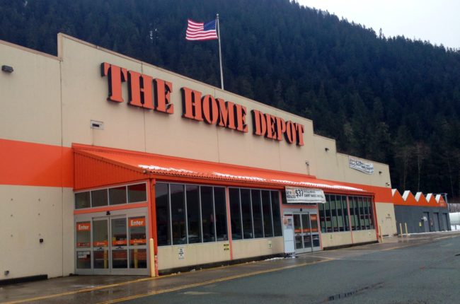 Juneau's Home Depot is looking to hire 45 seasonal employees for the spring. (Photo by Casey Kelly/KTOO)