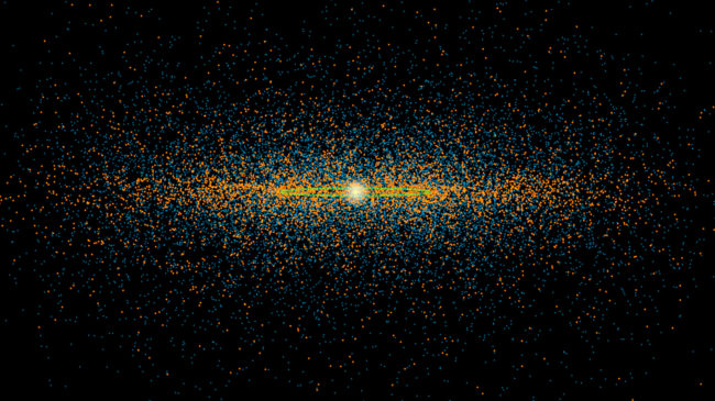 For helping to find asteroids, NASA has set up a contest with cash awards. In 2012, the agency said that "more potentially hazardous asteroids, or PHAs, are closely aligned with the plane of our solar system than previous models suggested." NASA