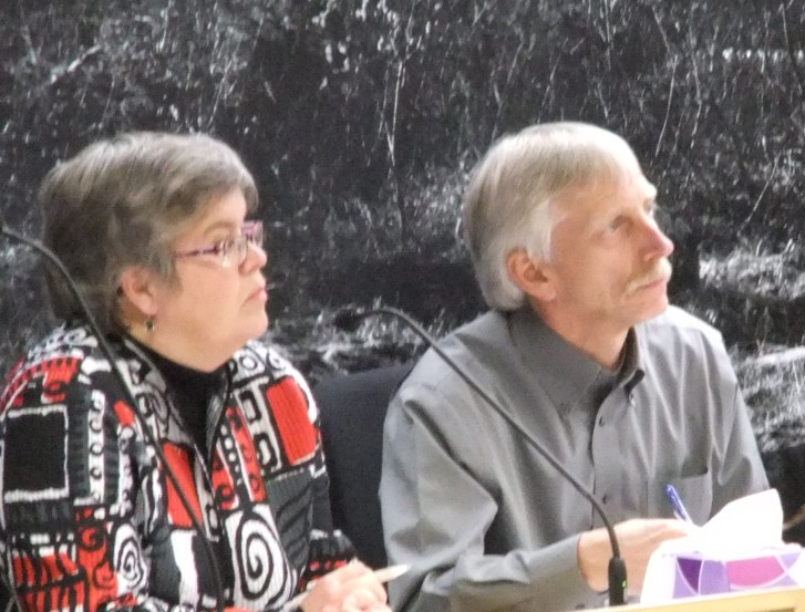 Juneau City Manager Kim Kiefer and Finance Director Bob Bartholomew