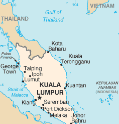 The flight departed from Kuala Lumpur and was last reported over open waters between Malaysia and Vietnam. CIA World Factbook