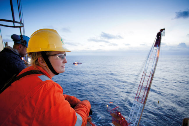 Engineers make some of the highest salaries in the state, but only 18 percent of them are women. (Photo courtesy of BP p.l.c.)