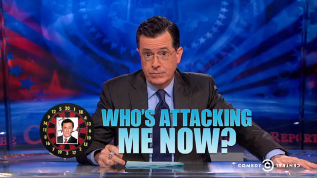 Stephen Colbert responded to criticism about a tweet about his show from his TV network Monday, saying he would dismantle the imaginary foundation that created the stir. Comedy Central