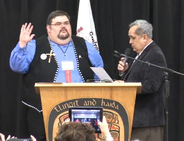 Richard Peterson and Albert Kookesh