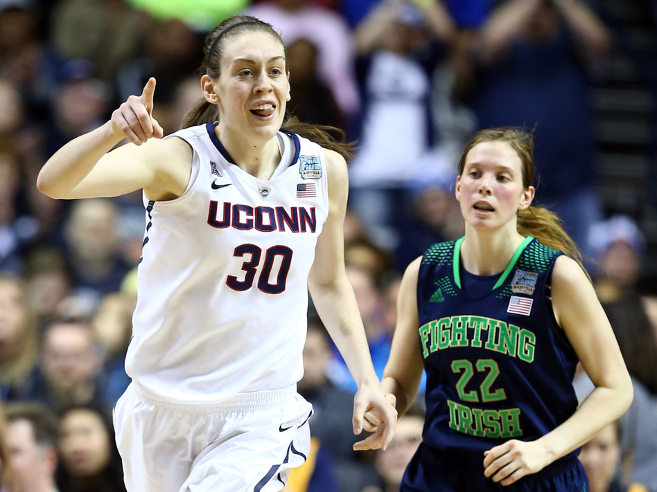 They're No. 1: Breanna Stewart of the Connecticut Huskies reacts after a score during Tuesday night's game against Notre Dame. Her team won its ninth national championship. Andy Lyons/Getty Images