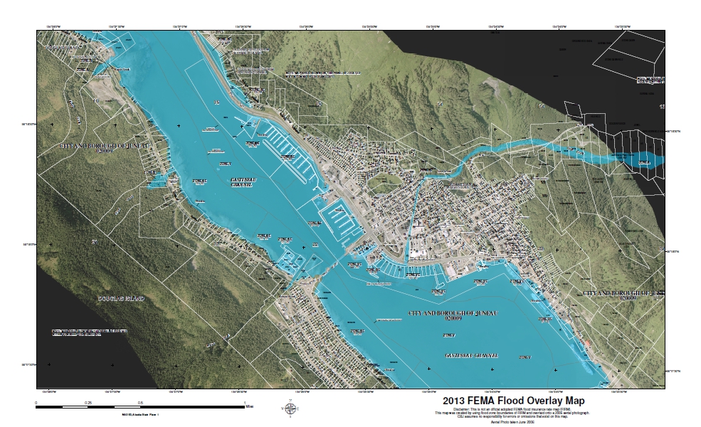 Downtown and West Juneau FEMA flood maps 2013