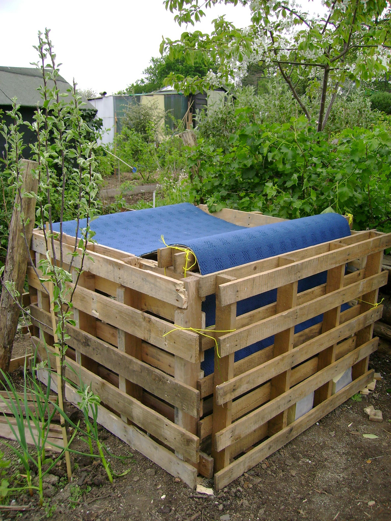 Finished compost bin