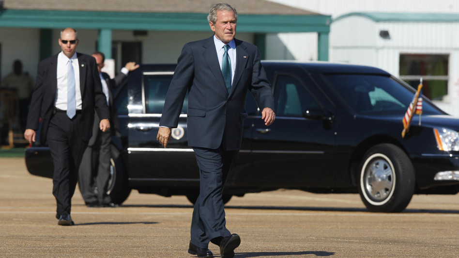 A 2004 case involving the Secret Service made its way to the Supreme Court Wednesday. Demonstrators wanted to sue for being moved away from then-President George W. Bush. Charles Dharapak/AP