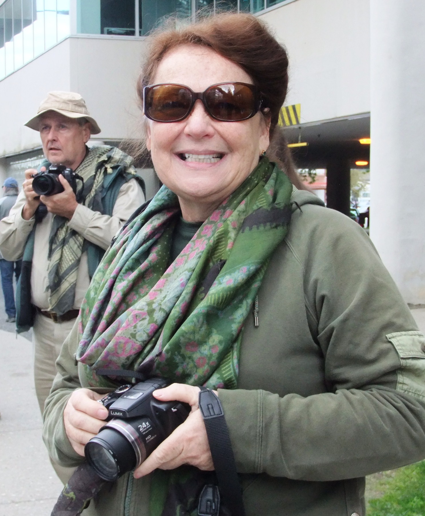 Patricia and Gary McGraw came from Florida for Celebration. She grew up in Juneau. (Photo by Rosemarie Alexander/KTOO)