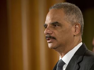 Attorney General Eric Holder, seen here Monday, has supported changes in drug sentencing, but the Sentencing Commission went further than he preferred. Pablo Martinez Monsivais/AP