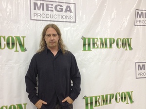Robert Calkin, the president of the Cannabis Career Institute, spoke at an exhibition called Hempcon held in San Bernardino, Calif., last year. Courtesy of Robert Calkin/AP