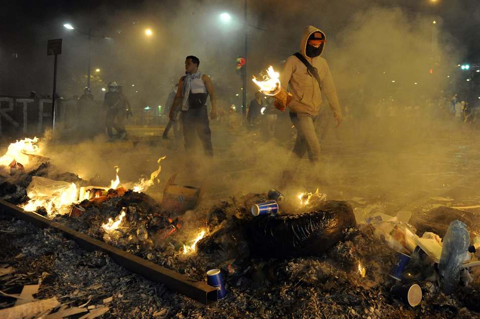 Demonstrations back in February resulted in violent clashes between protesters and government forces. Leo Ramirez /AFP/Getty Images