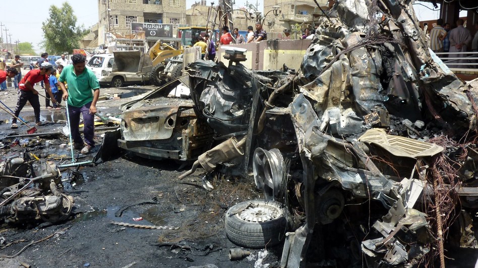 Baghdad's Sadr City district, which was hit by twin car bombs on Wednesday, also suffered a deadly attack last Friday. ALI AL-SAADI/AFP/Getty Images