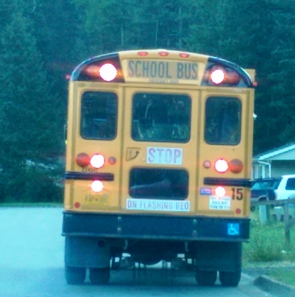 Juneau school buses are operated by First Student. School starts Wednesday, Aug. 20. (Photo by Rosemarie Alexander/KTOO)