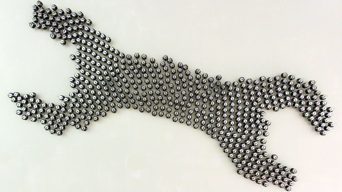 Rubenstein says eventually swarms of robots could link up to form handy tools at a moment's notice. Courtesy of Michael Rubenstein