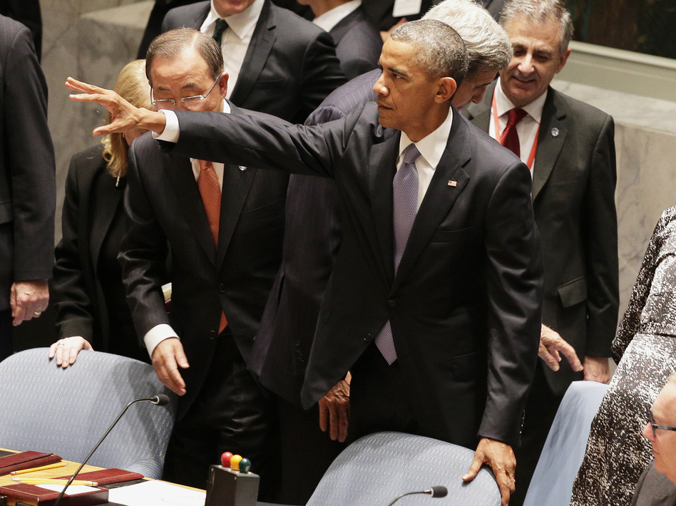 The U.N. Security Council on Wednesday unanimously approved a historic resolution aimed at ending the flow of foreign extremists to the world's conflicts. President Obama thanked the council but warned that "a resolution alone will not be enough." Julie Jacobson/AP