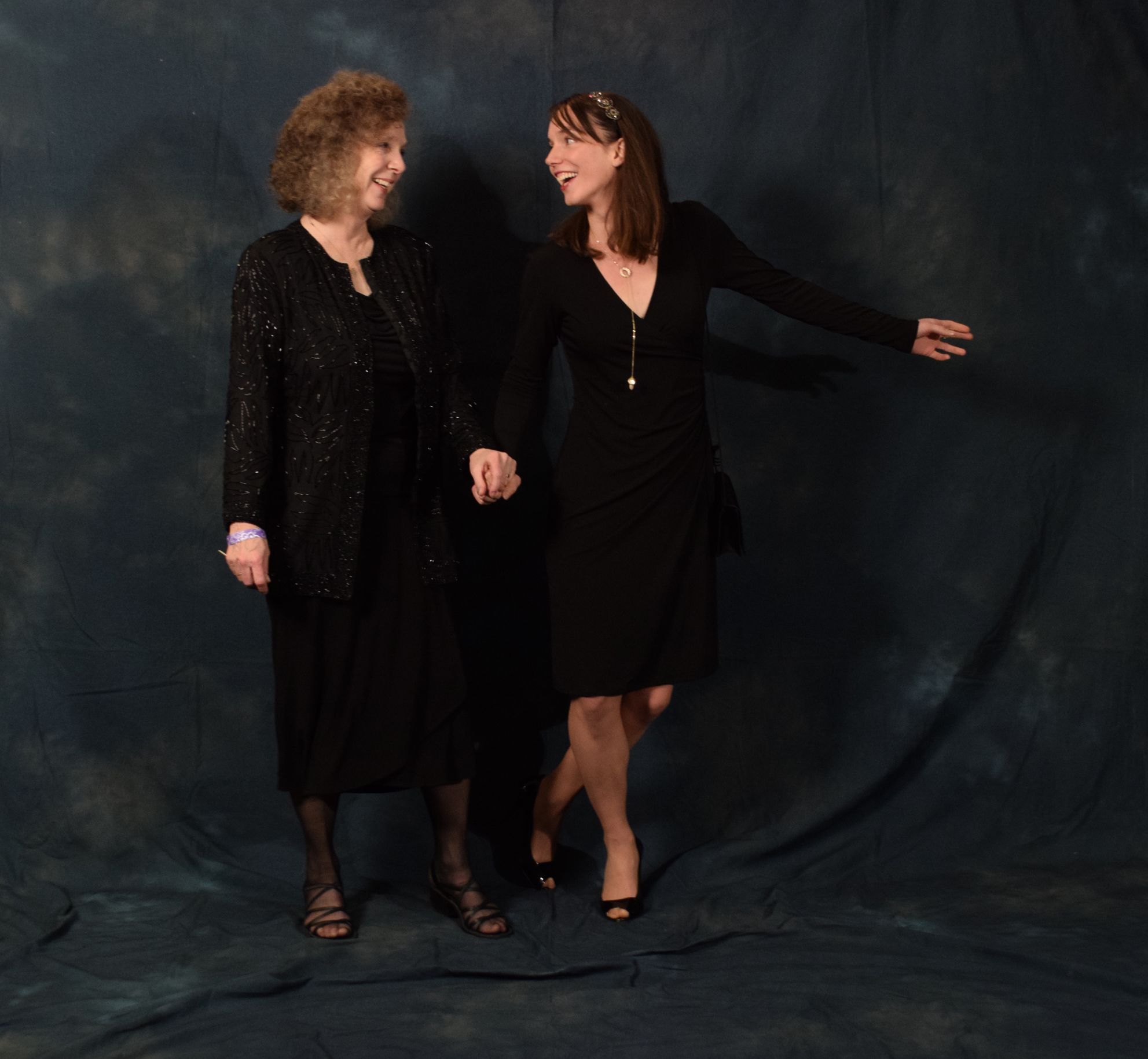 Susan and her daughter Alida Bus. Susan wore a jacket that belonged to her mother, "I've never worn it before and she would like to be at something like this, so now she is." Alida's dress is from Lilette. (Photo by Skip Gray/KTOO)