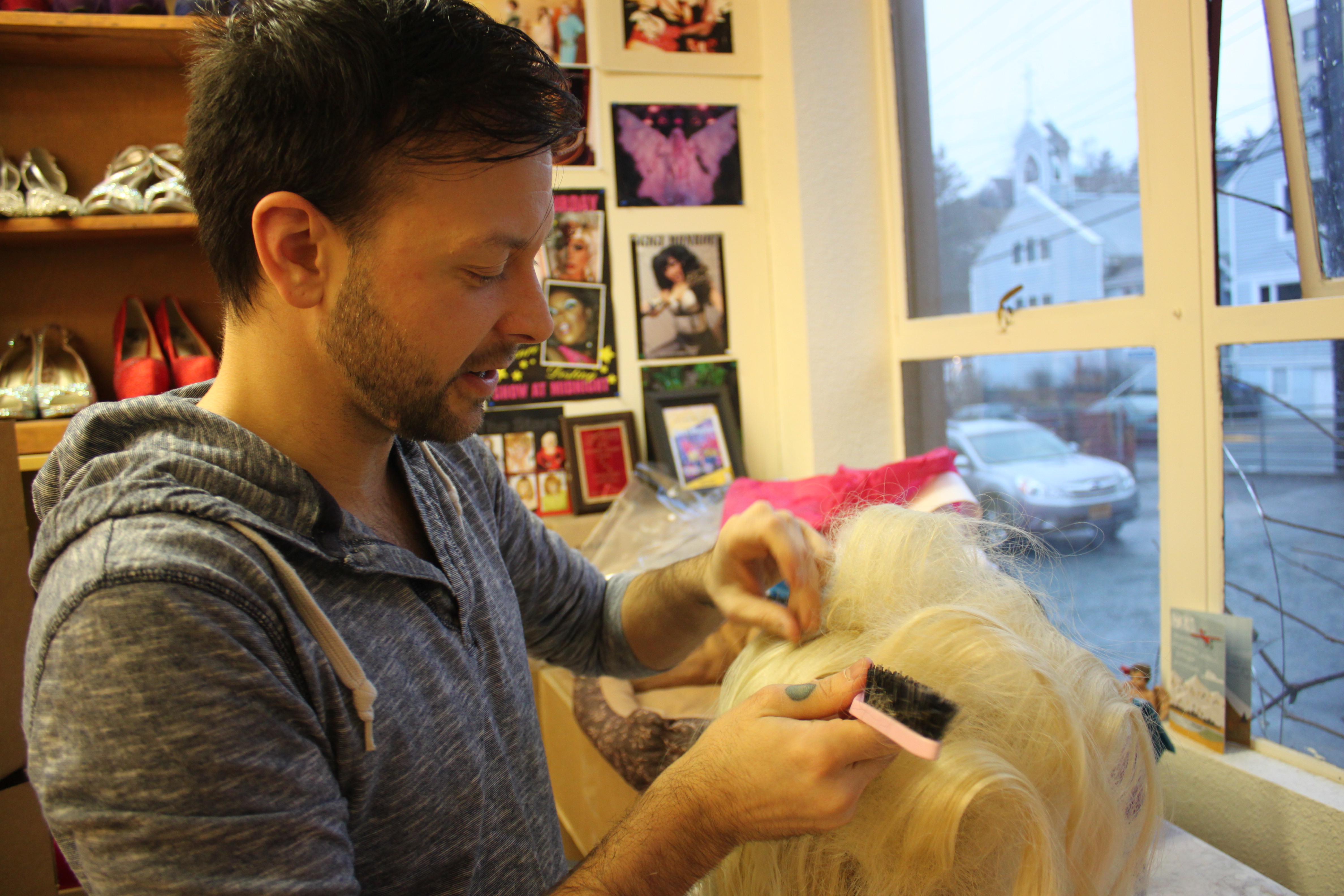 With love and hairspray The art of making drag queen hair in Juneau