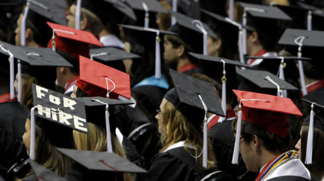 In 22 states, people who default on their student loans can have professional licenses suspended or revoked. The percentage of Americans who default on student loans has more than doubled since 2003. (Photo by Butch Dill/AP)