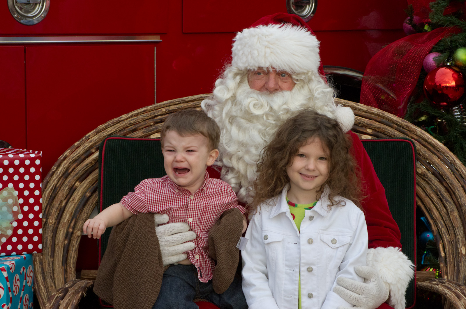 Brother and Sister with the Big Guy