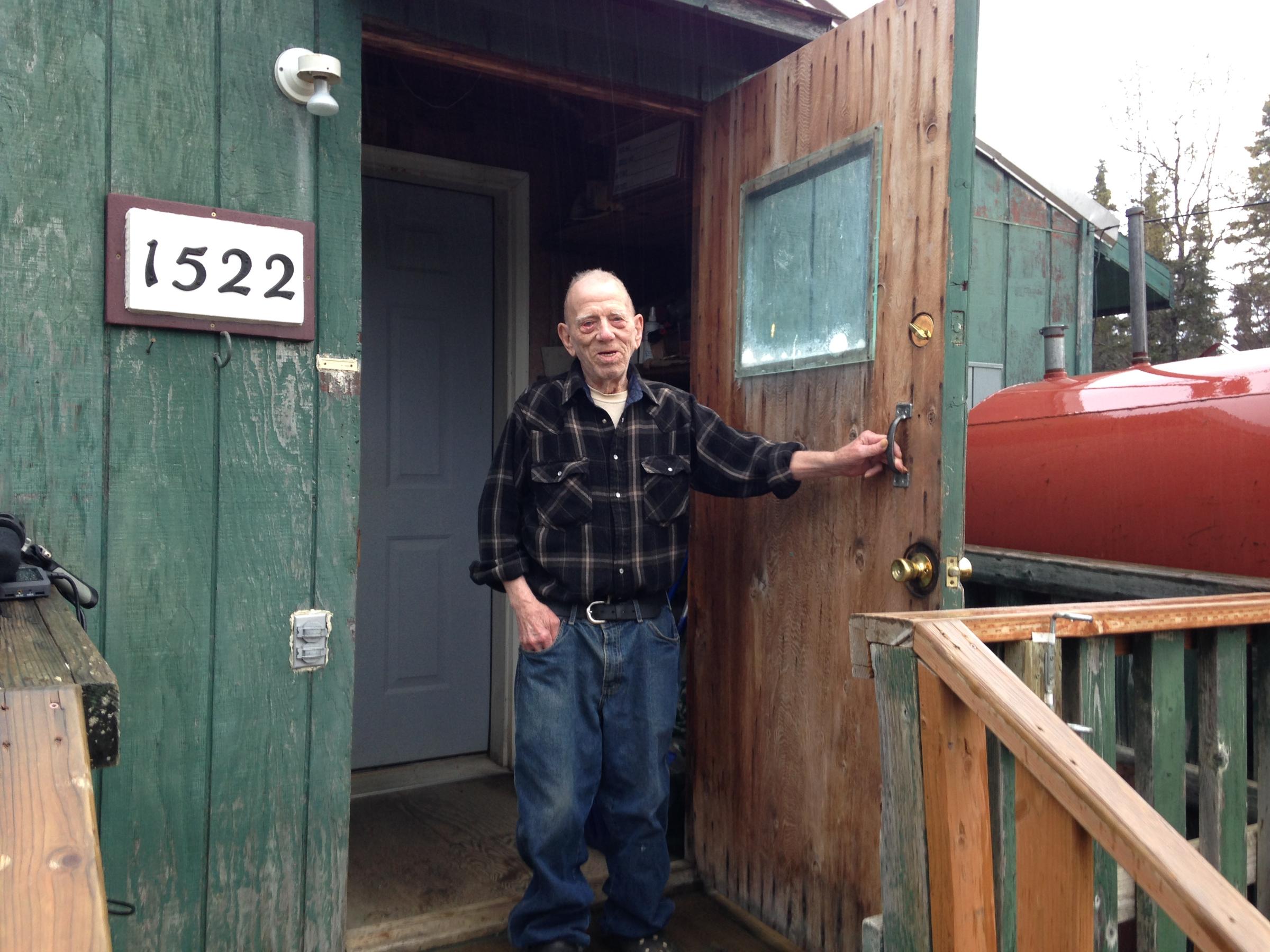 Patrick Durbin, 83, lives alone at a tidy place on Nerka Loop. Police believe he was scammed by three people seeking money to fund drug habits. (Photo by Dave Bendinger/KDLG)