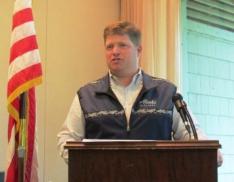 Scott Habberstad, director of sales and marketing for Alaska Airlines. (Photo by Leila Kheiry/KRBD)