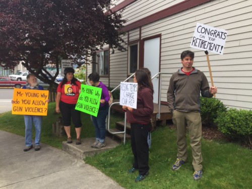 Rep. Don Young’s visits sparks protests in Sitka
