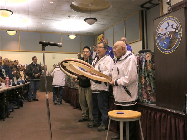 Leaders from around the state gathered in Bethel for the 50th Annual Association of Village Council Presidents Convention Tuesday, October 7, 2014. (Photo by Dean Swope.)