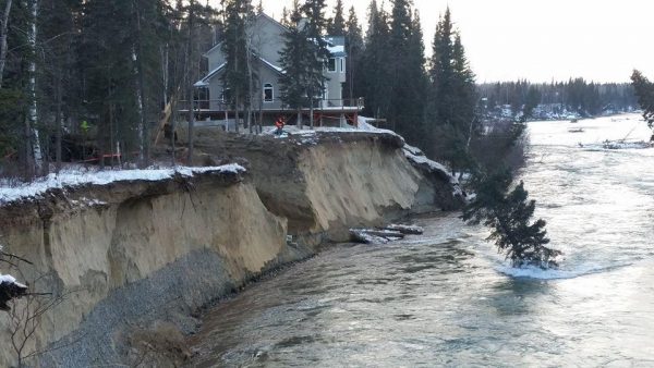 Dam on slough helps Big Delta man protect home along Tanana River