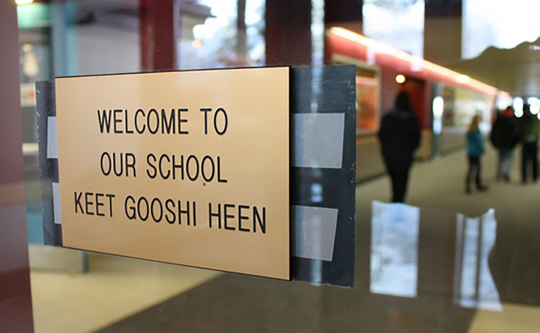 The building that houses Keet Goshi Heen Elementary School, formerly Verstovia Elementary School, is located at the base of Gavan Hill. (KCAW photo)