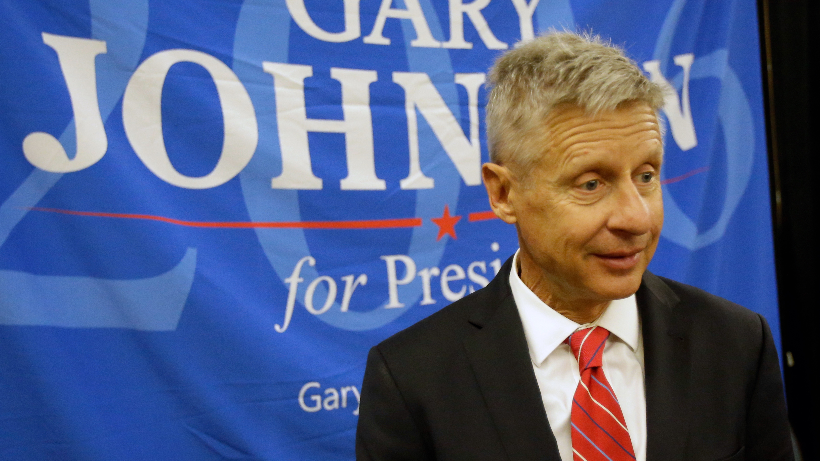 Libertarian presidential candidate Gary Johnson needs to get to 15 percent in polls to make it onto the debate stage this fall. (John Raoux, Associated Press)