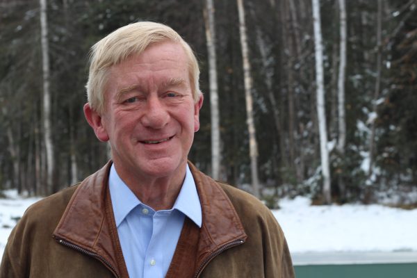 Libertarian VP candidate Bill Weld stumps in Anchorage