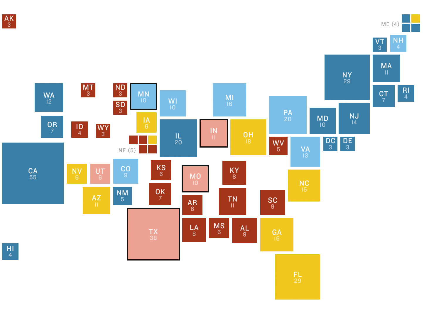 NPR Battleground Map: Hillary Clinton Is Winning — And It’s Not Close