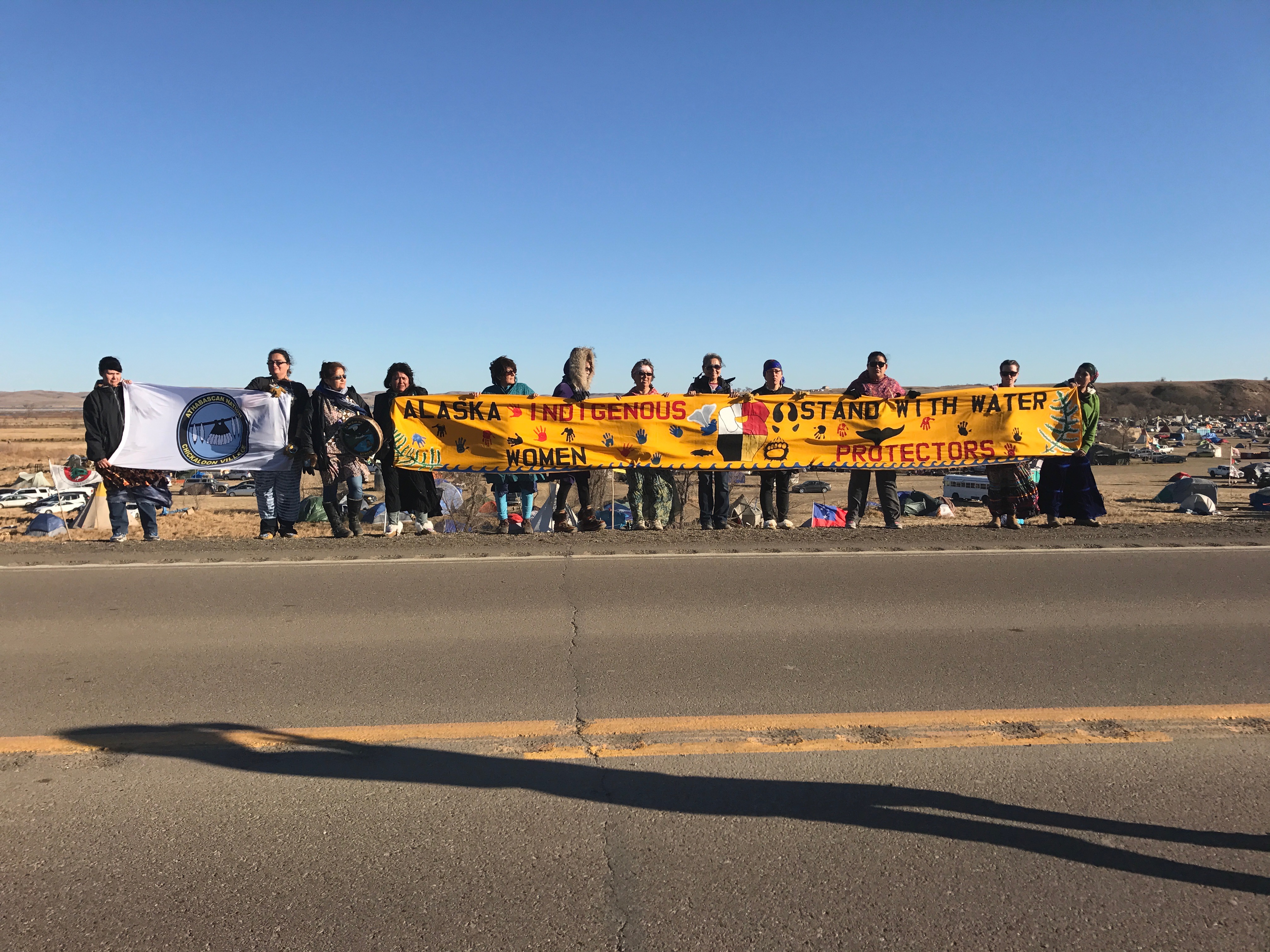 Alaskans set up camp at Standing Rock in support of protestors
