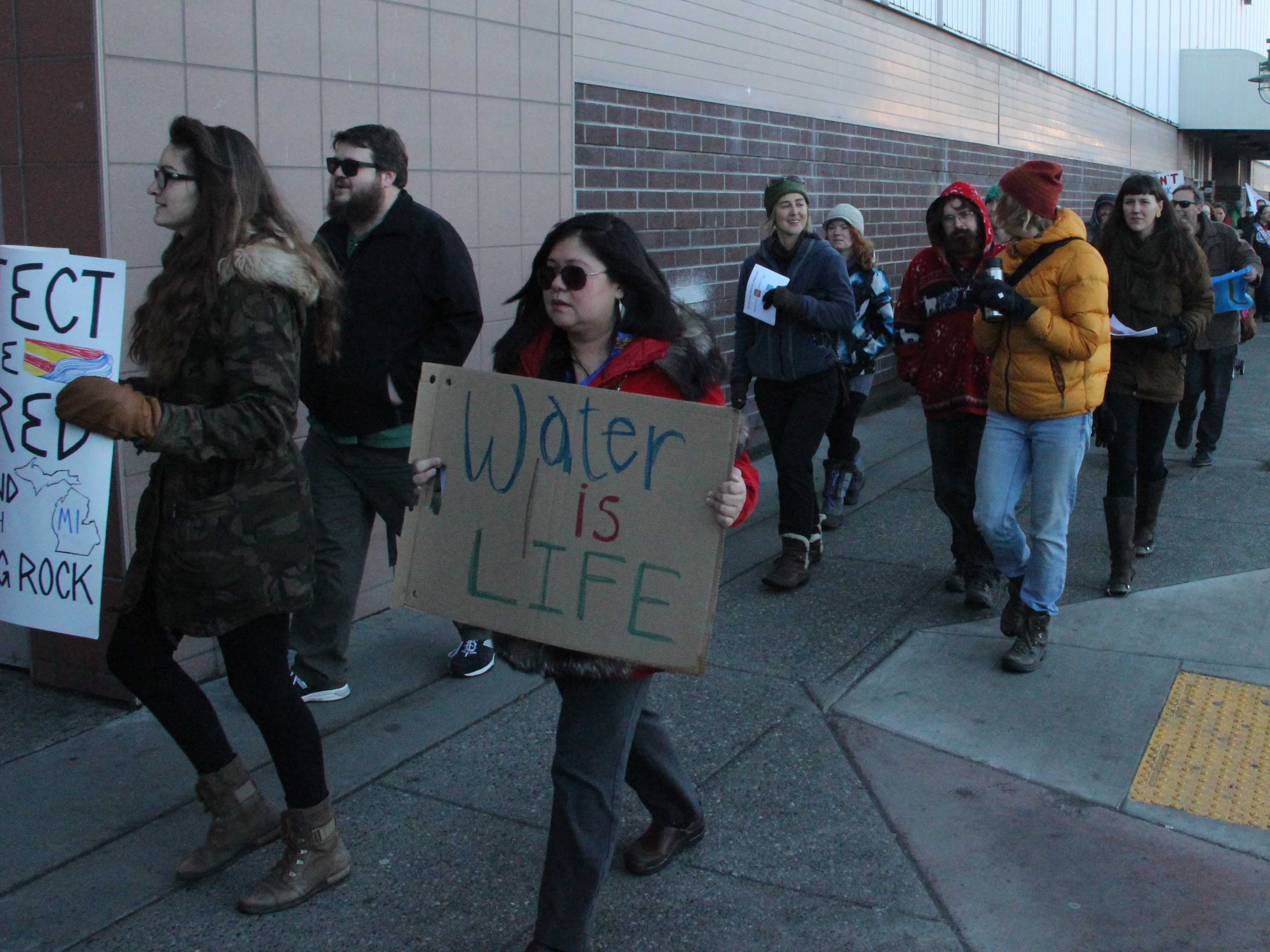 Dakota Access pipeline protesters march in Anchorage