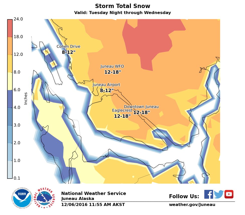 Juneau braces for 10-15 inches of snow