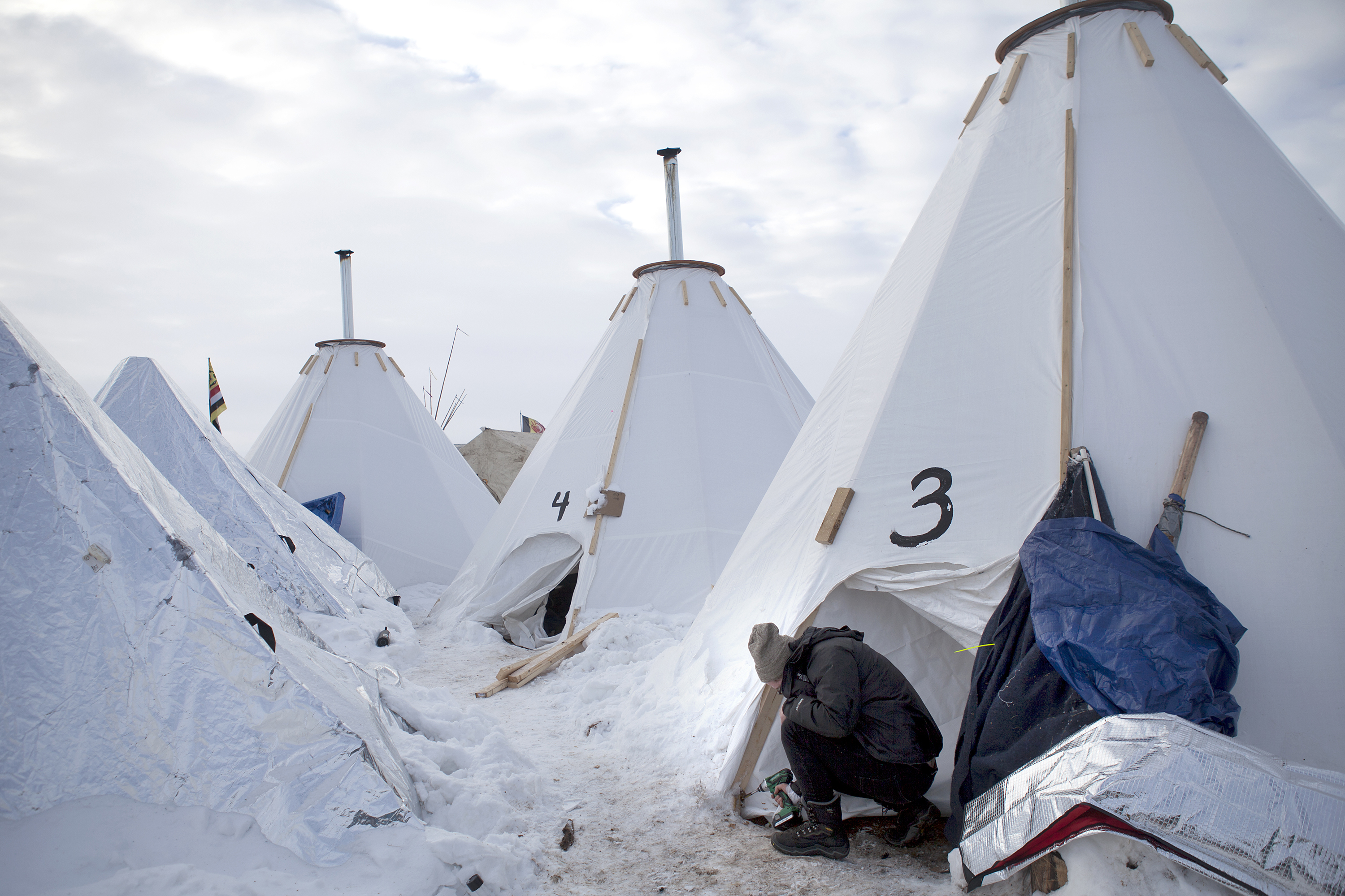 Despite Evacuation Orders, Pipeline Protesters Hunker Down For Winter