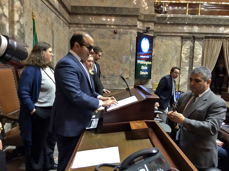 Washington State Senate Chambers Get Braille Upgrade For Lt. Governor-Elect
