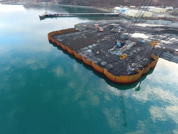 New city dock in Chignik Bay nearly complete